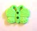Butterfly button lime green 1.2cm