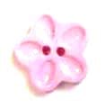 Pink recessed flower button 1.5cm