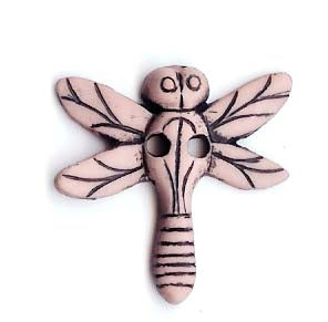 Dragonfly dusty pink 2.5cm