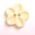 Flower button butter colour 1.5cm