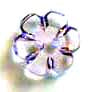 Flower light mauve clear 1.5cm
