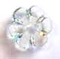 Flower mint green clear 1.5cm
