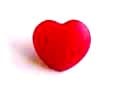 Heart Button BloodRed 1.5cm