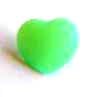Heart Button LimeGreen 1.5cm