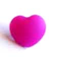 Heart Button LollyPink 1.5cm