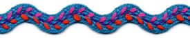 Ric Rac-0.5inch- Turquoise Orange Plum Hot Pink
