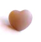 Heart Button Sand Colour 1.5cm