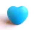 Heart Button Sky Blue 1.5cm
