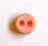 Round apricot button 40mm