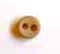 Round beige button 40mm (sew-thru)