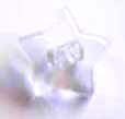 Star button crystal clear 1.5cm