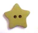 Star button olive green 2cm
