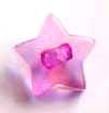 Star lolly pink clear 1.5cm