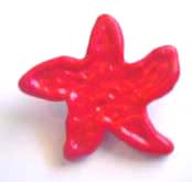 Starfish button Schoolhouse red 2.5cm