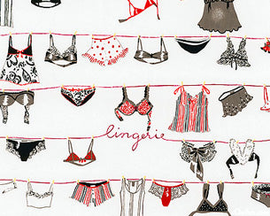 Lingerie On The Line - by Alexander Henry (various colours)