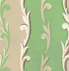 Jennifer Paganelli - Girlfriends - Patricia - D1345-402 Mint Green Scroll Stripe