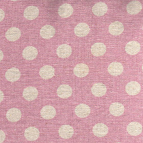 YUWA - 448188/A - Pink Spot Linen/Cotton (130cm wide)