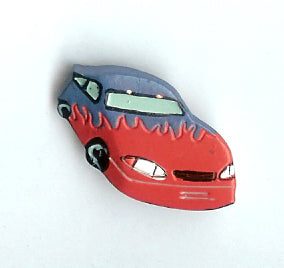 racing car button (metal) 3cm