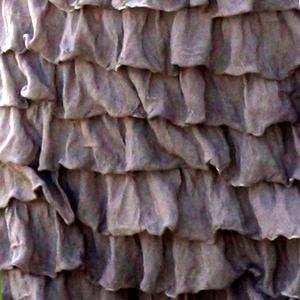Frilly Layered Fabric Taupe (brown) 2"
