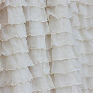 Frilly Layered Fabric Ivory 2"