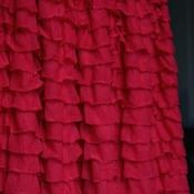 Frilly Layered Fabric Scarlet Red 2"