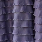 Frilly Layered Fabric Steel Orchid Cascading  2"