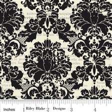 Lost & Found by Jen Allyson for My Mind's Eye Black Glitter Damask C2602