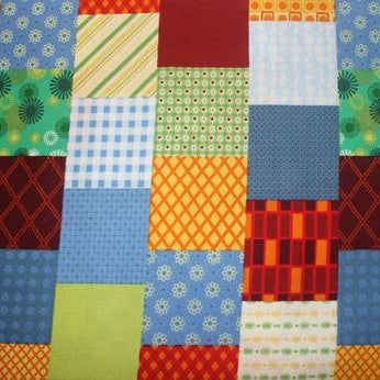 ABC Book" by me-O-my for SPX Fabrics Colorful square patches"
