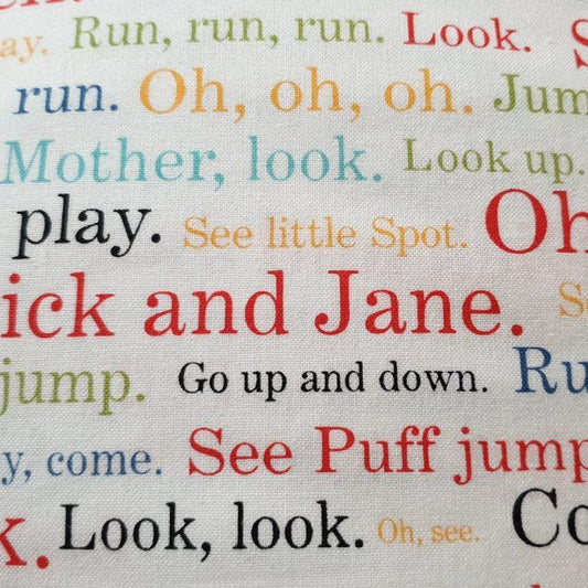 Dick and Jane Sentence Structure (white background) Now out of print DJ-3157