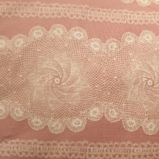 Honeymoon Cottage Doily Lace fabric Dusty Rose 7257