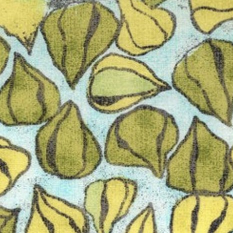 Laura Gunn Scattered Lantern Pods in Citron - Michael Miller DC3727