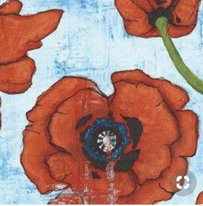 Laura Gunn Big Poppy in spice - Michael Miller "poppy collection" DC4274