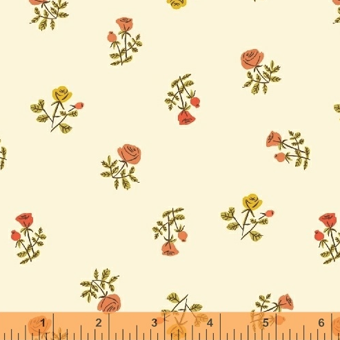 Tiger Lily by Heather Ross Scattered Floral Cream