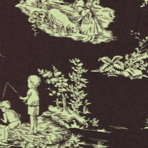 Michael Miller Kids Toile Brown Green CX2912