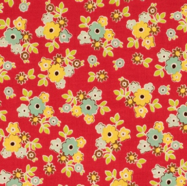 October Afternoon Sidewalks flowers red C3482 rare and out of print
