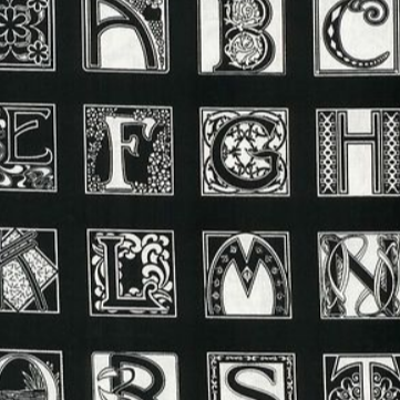 Michael Miller Nouveau Letters C-2396 (1.85 metres left) Alphabet