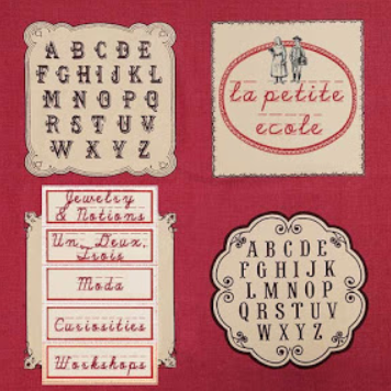 La Petite Ecole by French General 13560 19 red alphabet
