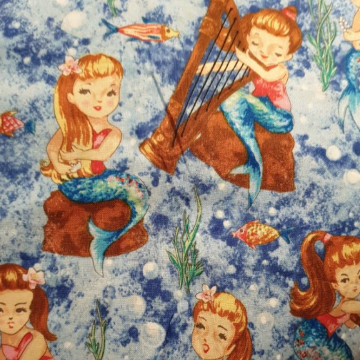 Michael Miller Maiden of the Sea C2155 ocean blue (mermaids)