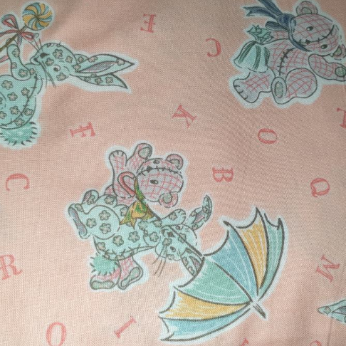 Thimbleberries Wiggles & Giggles Peach bunnies and bears alphabet 6568