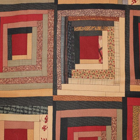 Moda - Harvest Home by Brannock & Patek  Log cabin Print 558-11