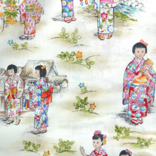 Michael Miller Onnanoko CJ4748 Geisha Girls Cream *