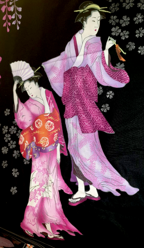 Michael Miller Palace Mystique Geisha girls CJ3709 (3 panels left) *