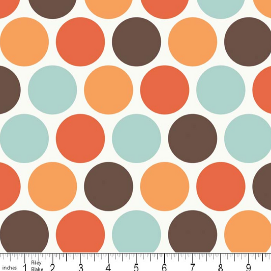 All Star 2 by My Mind's Eye Large polka dot orange C7123