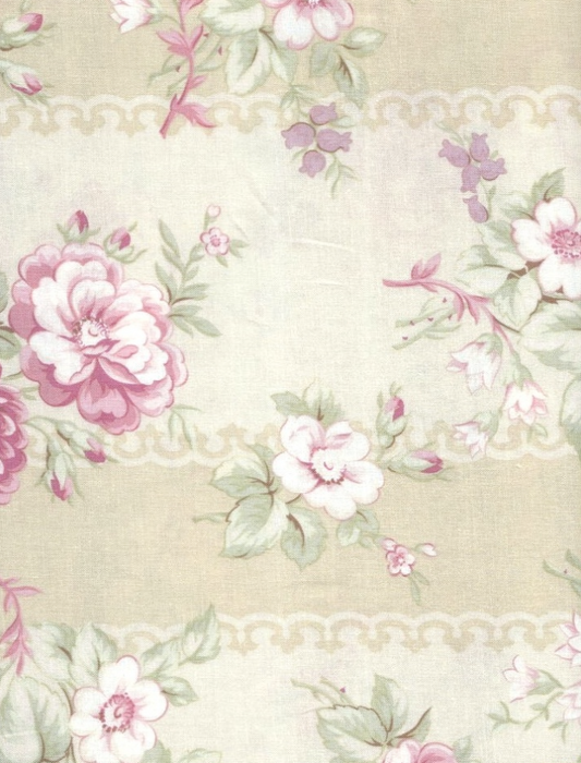Robyn Pandolph Somerset Cottage Rose Bouquet stripe in cream