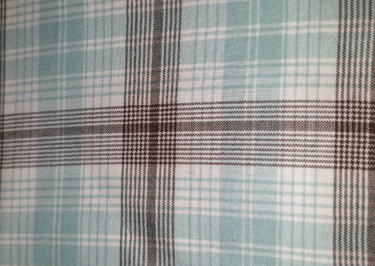Moda check Brown White Blue (plaid)