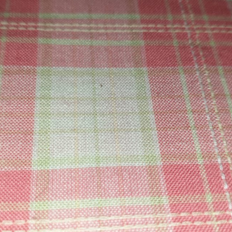 Moda Woven plaid - salmon pink, mint and cream (textured)