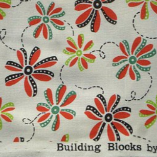 American Jane - Building Blocks - Pinwheel flowers cream 21045