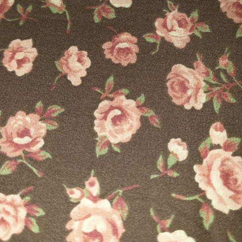 Classic Cottons chocolate roses Twilight Garden 6051 98