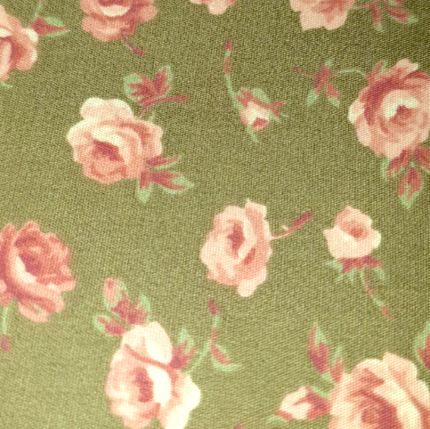 Classic Cottons olive roses Twilight Garden 6051 68