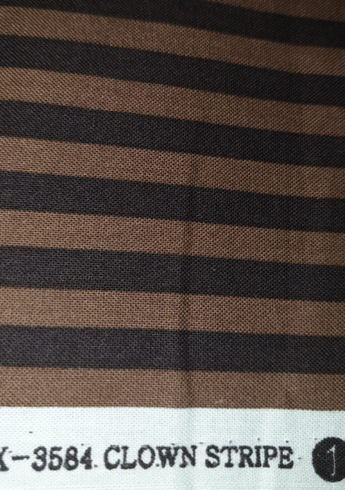 Michael Miller Clown stripe brown/black CX-3584